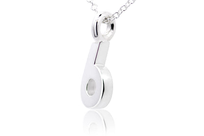 Gargantilla con Dije número "6" en Plata .925 (M35653)