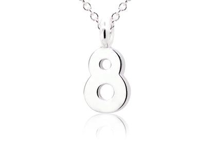 Gargantilla con Dije número "8" en Plata (35655)
