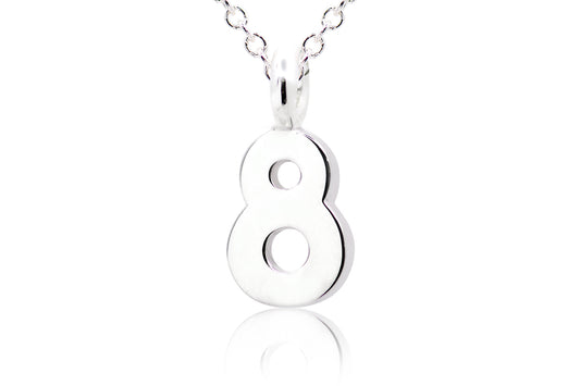 Gargantilla con Dije número "8" en Plata (35655)
