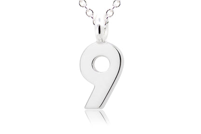 Gargantilla con Dije número "9" en Plata .925 (M35656)