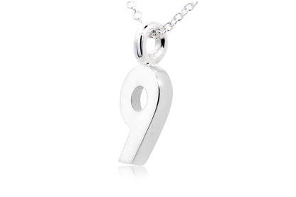 Gargantilla con Dije número "9" en Plata .925 (M35656)