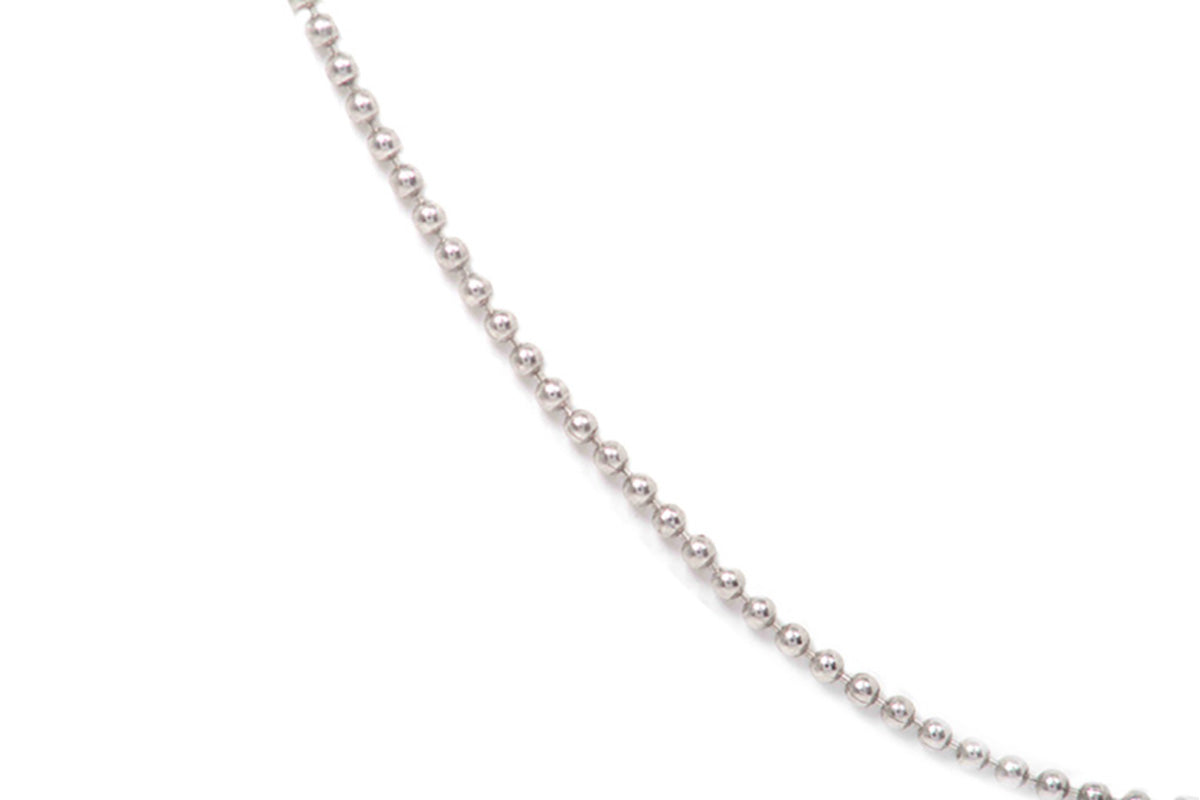 Cadena de 1mm en plata fina acabado Esfera Lisa (22624)