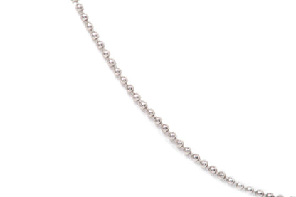 Cadena de 1mm en plata fina acabado Esfera Lisa (22624)