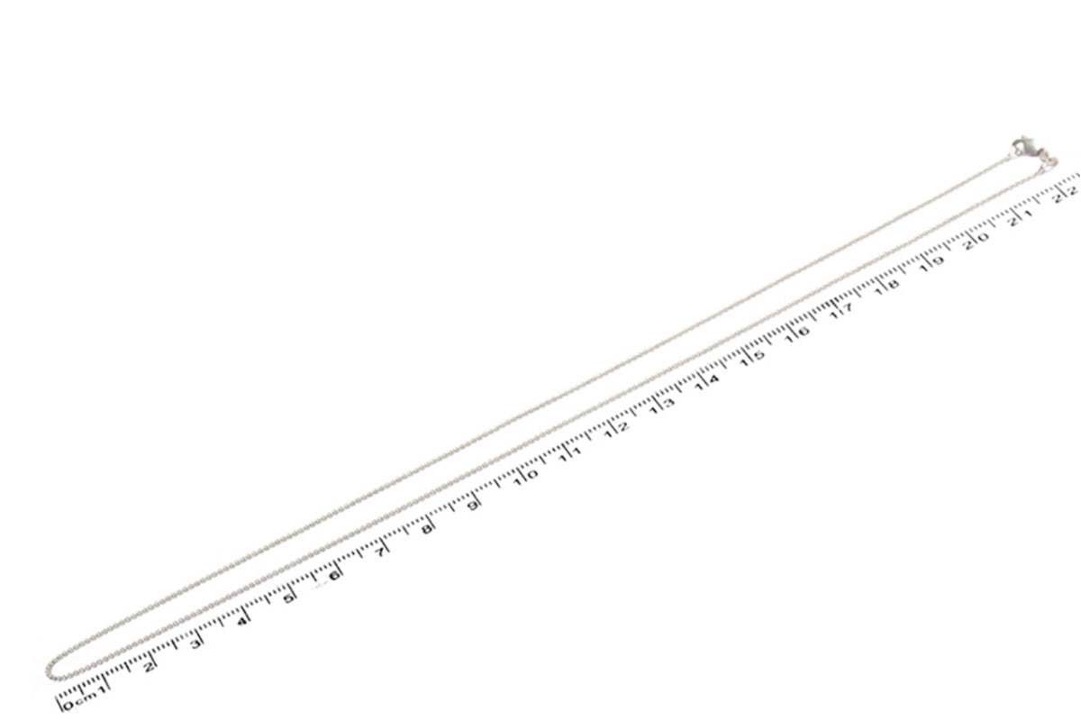 Cadena de 1mm en plata fina acabado Esfera Lisa (22624)