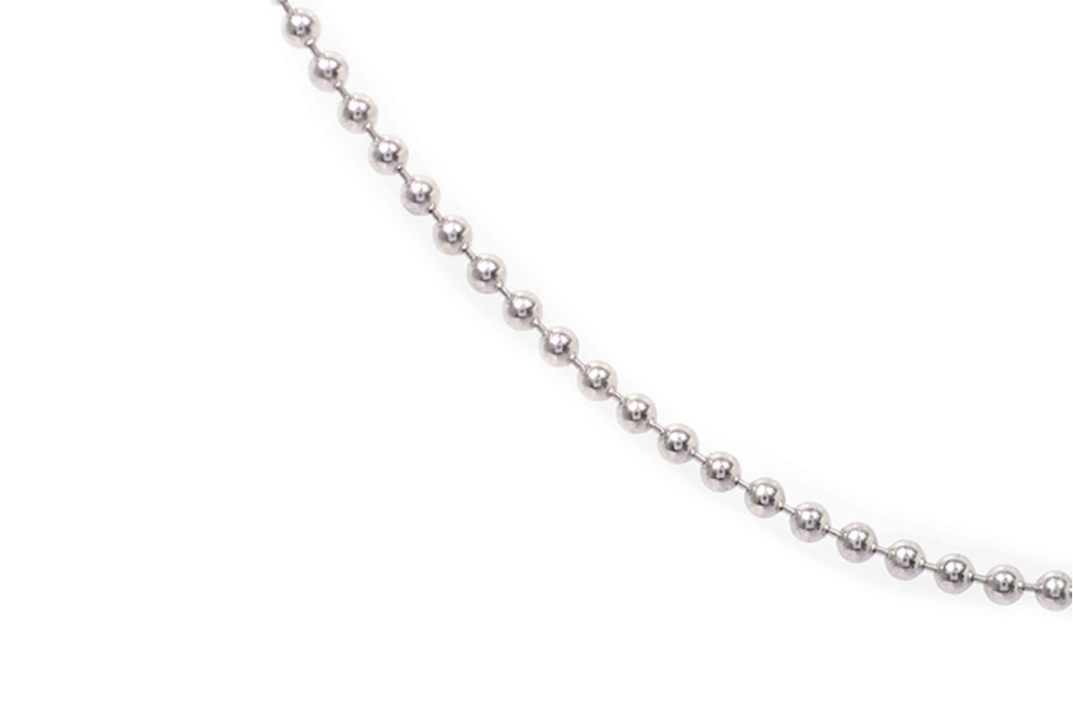 Cadena 1.5 mm de Plata Fina Sterling acabado Esfera (M22636)