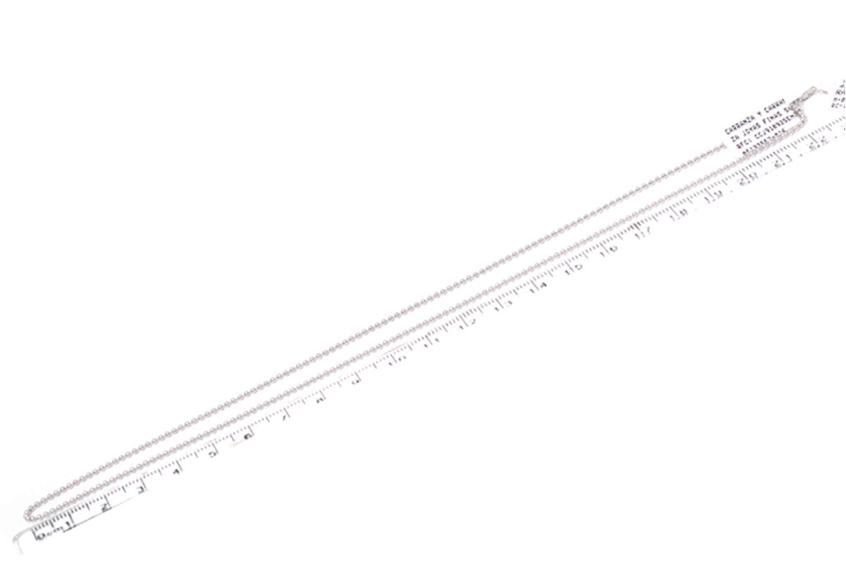 Cadena 1.5 mm de Plata Fina Sterling acabado Esfera (M22636)