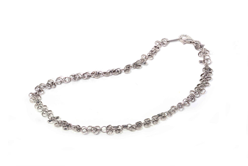 Moderna Y Bellísima Tobillera Round De Plata .925 (M22675)