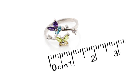Anillo Pinky Ring "MARIPOSAS" en plata .925 (22685)