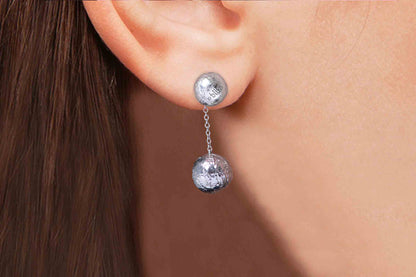 Aretes "ESFERA DUAL" en plata 925 (22803)
