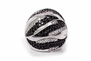 Anillo "HOJAS" de plata 925 con cuarzo (23810)