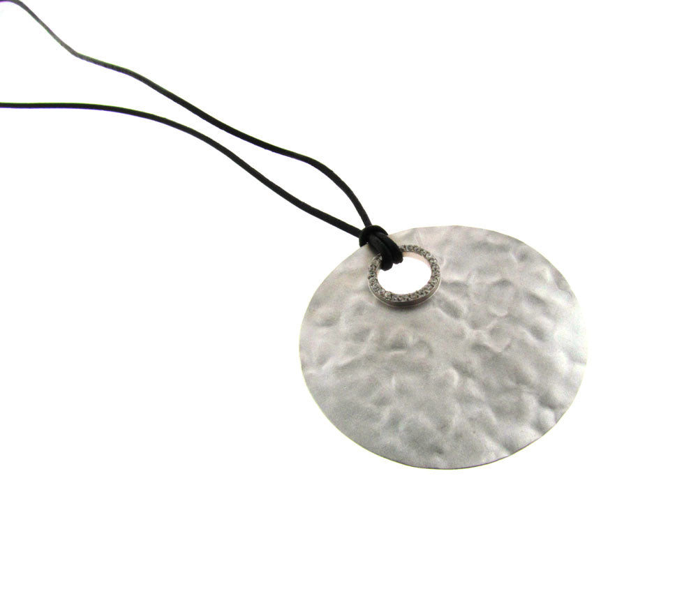 Gargantilla "MOON" plata .925 acabado martillado (23918)
