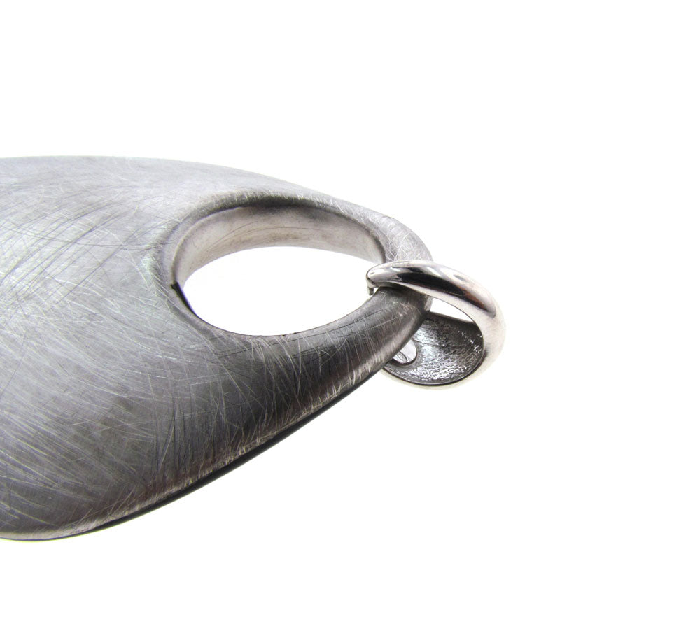 Dije "ROMBUS" plata .925 negro y blanco (23927)