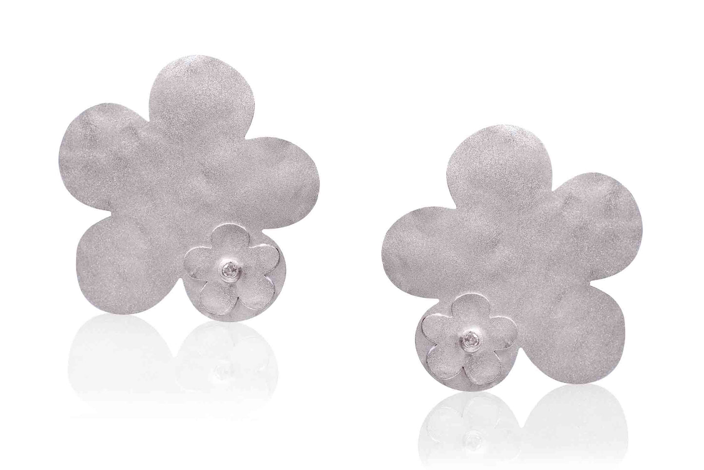 Aretes "FLOR" en plata 925 (23944)