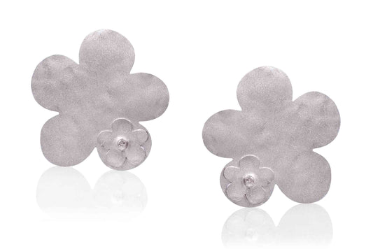 Aretes "FLOR" en plata 925 (23944)