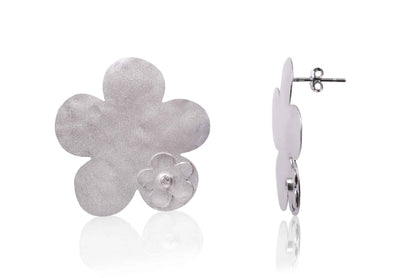 Aretes "FLOR" en plata 925 (23944)