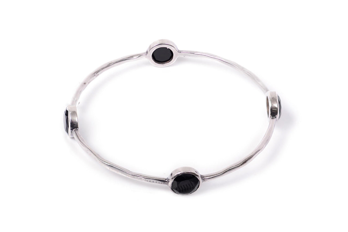 Brazalete "CUATRO ESTACIONES" plata .925 negro (25274)
