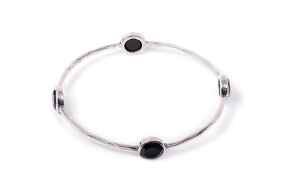 Brazalete "CUATRO ESTACIONES" plata .925 negro (25274)
