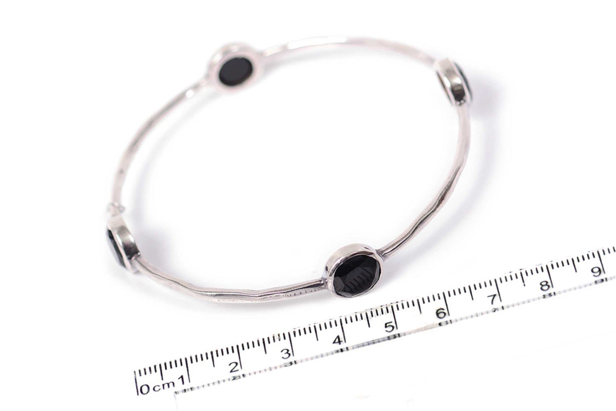 Brazalete "CUATRO ESTACIONES" plata .925 negro (25274)