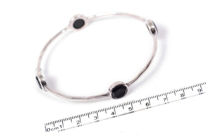 Brazalete "CUATRO ESTACIONES" plata .925 negro (25274)
