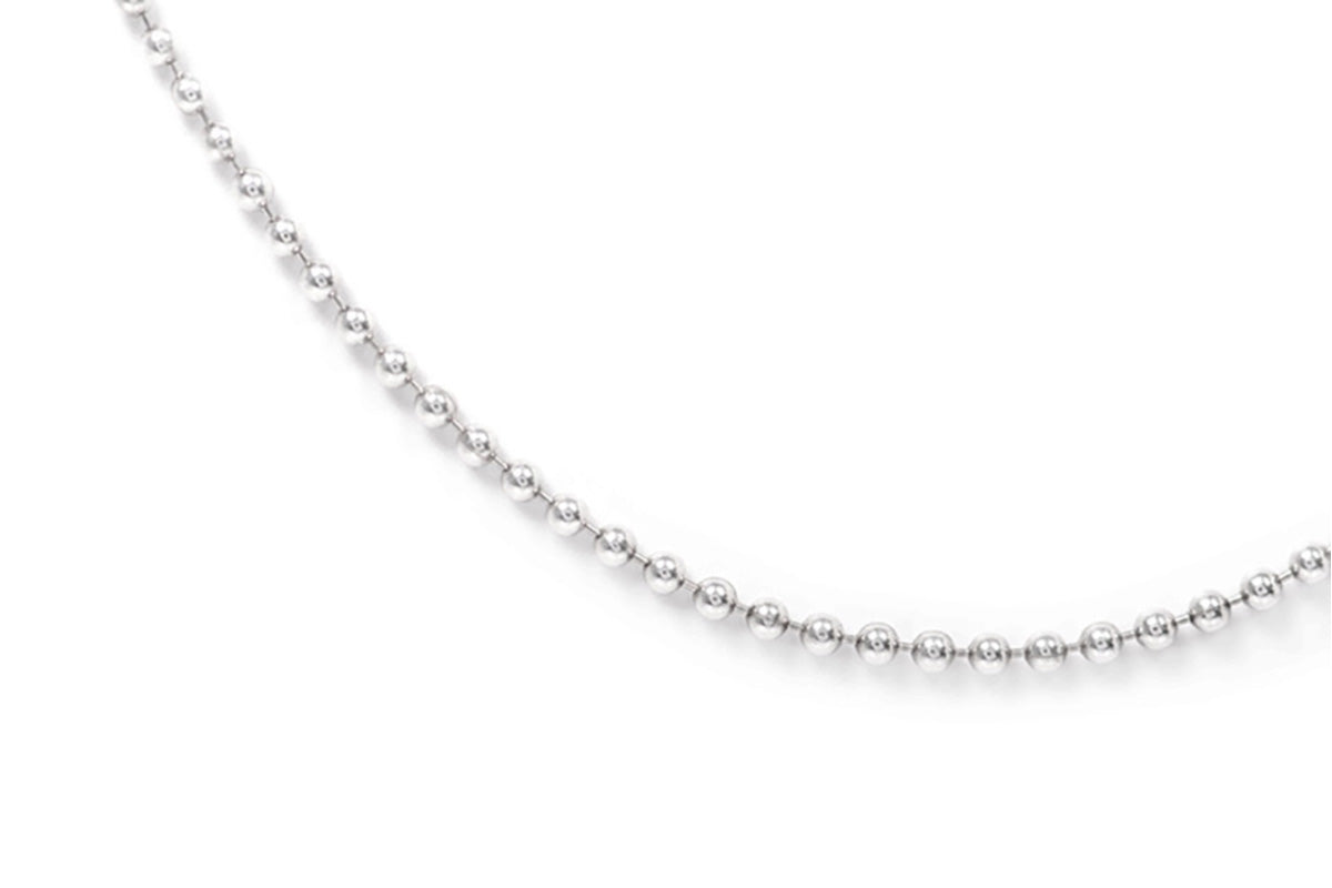 Cadena en Plata Fina Sterling de esfera lisa (25683)
