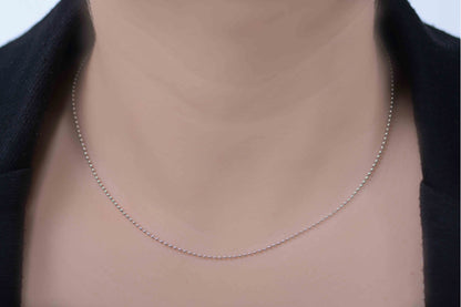 Cadena en Plata Fina Sterling de esfera lisa (25683)