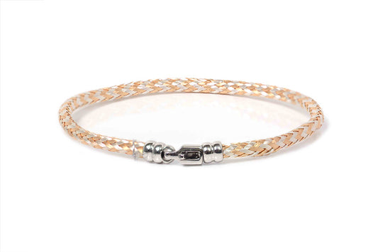 Brazalete "BRIAD" cable amarillo y blanco (25889)