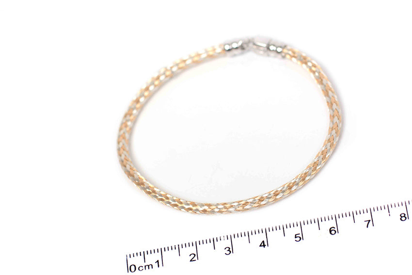 Brazalete "BRIAD" cable amarillo y blanco (25889)