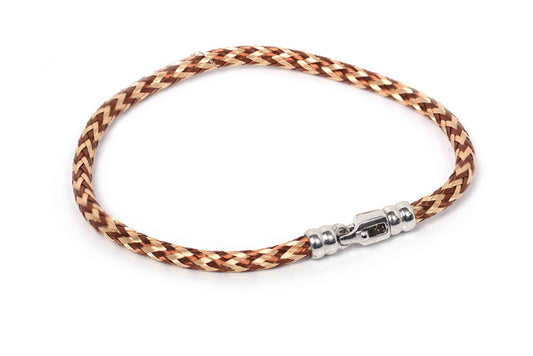 Brazalete "BRIAD" cable cafe y amarillo (25891)