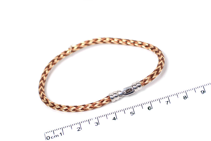 Brazalete "BRIAD" cable cafe y amarillo (25891)