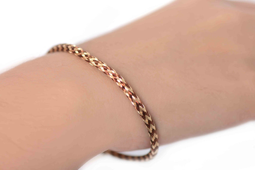 Brazalete "BRIAD" cable cafe y amarillo (25891)