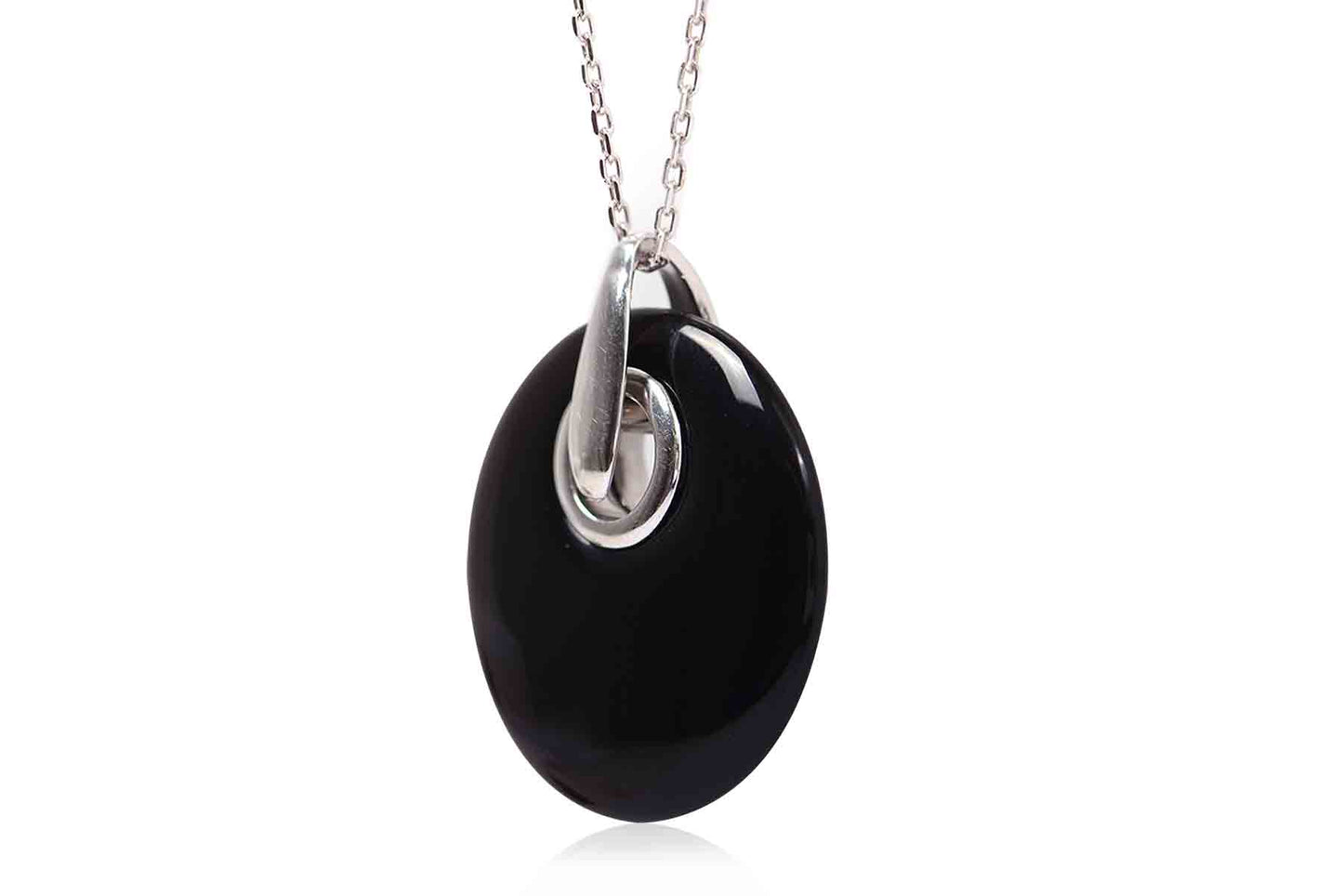 Collar "BLACK CRYSTAL" plata .925 largo (25905)