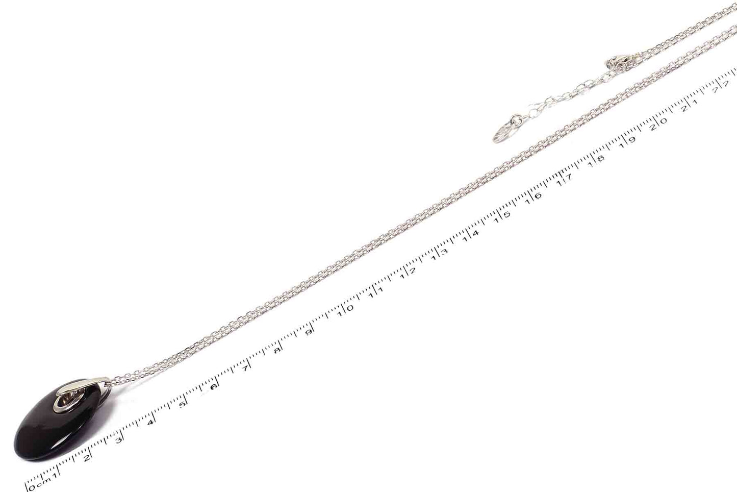 Collar "BLACK CRYSTAL" plata .925 largo (25905)