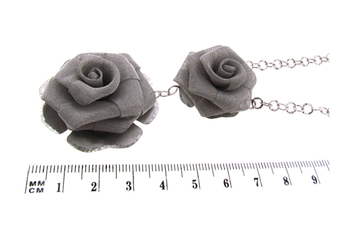 Collar "TWO ROSE" plata .925 (25920)