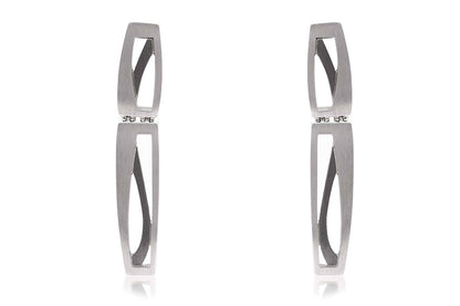 Aretes "DOBLE" plata 925 (26459)
