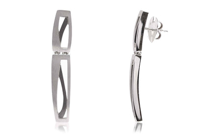 Aretes "DOBLE" plata 925 (26459)