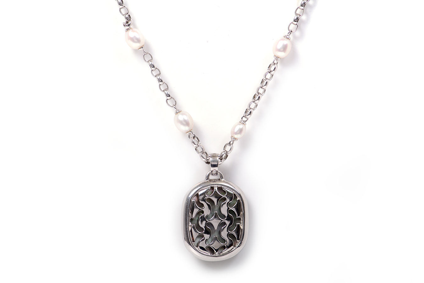 Gargatilla "MAR" plata .925 perlas y dije madre perla (27505)