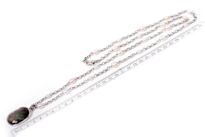 Gargatilla "MAR" plata .925 perlas y dije madre perla (27505)