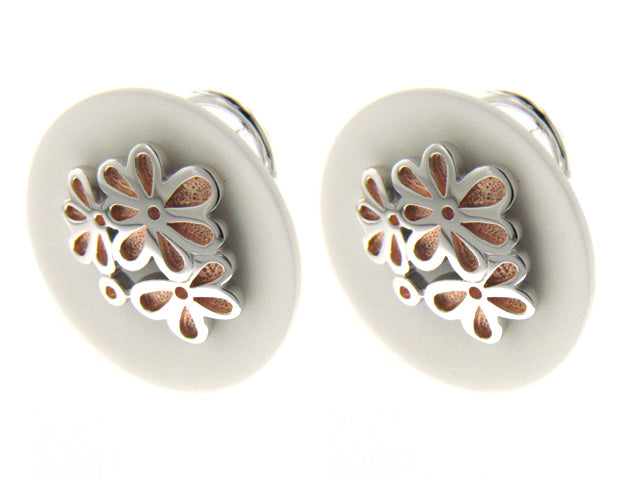 Aretes "BOUQUET" rosa en plata 925 (27714)