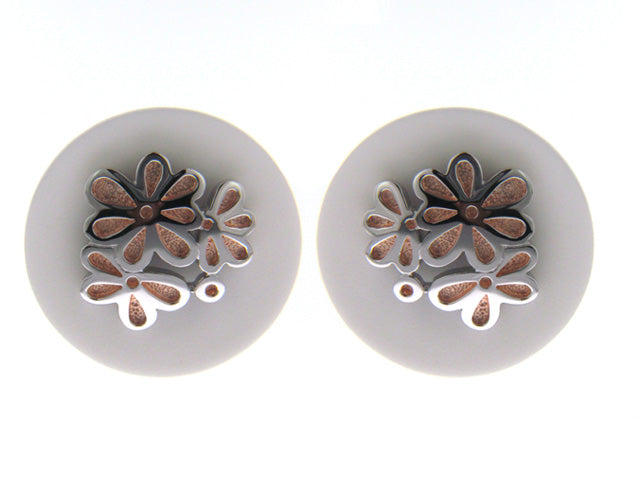 Aretes "BOUQUET" rosa en plata 925 (27714)