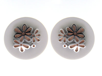 Aretes "BOUQUET" rosa en plata 925 (27714)