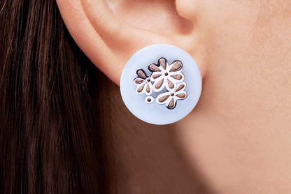 Aretes "BOUQUET" rosa en plata 925 (27714)