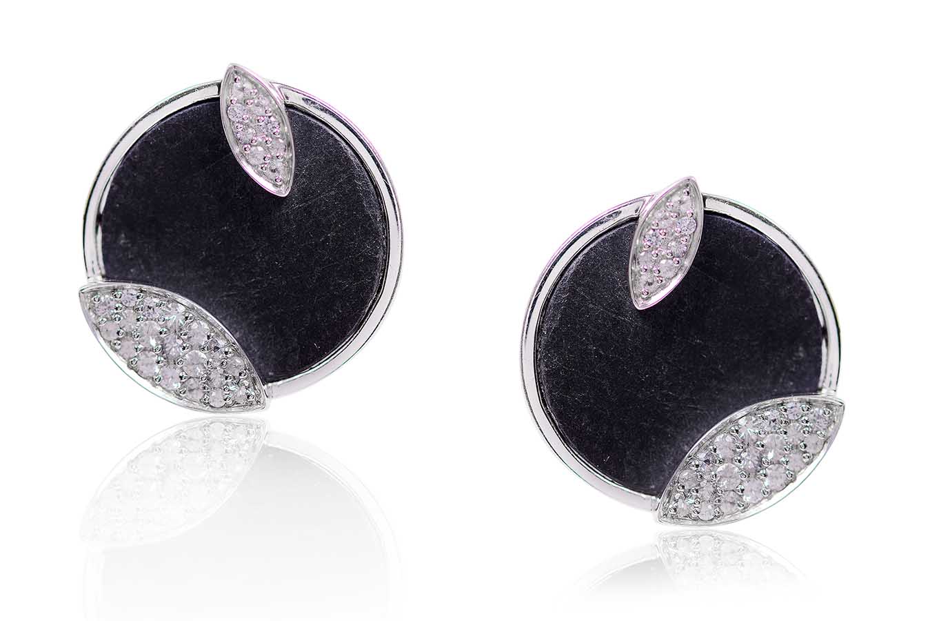 Aretes "PIZARRA" plata 925 (27763)