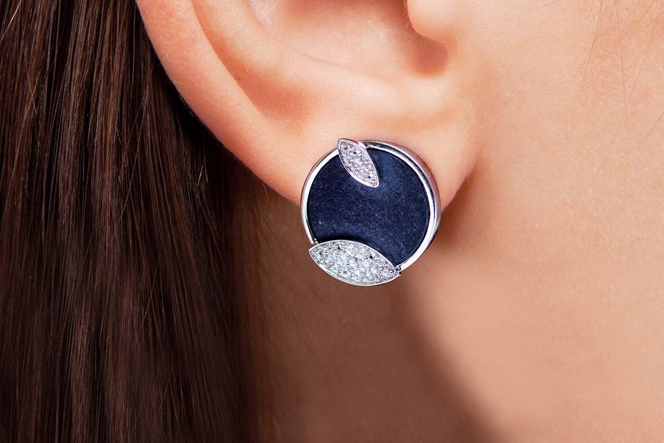Aretes "PIZARRA" plata 925 (27763)
