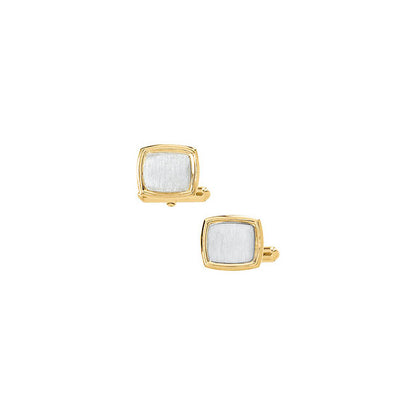 Mancuernas Square En Oro De 14k (M28161)