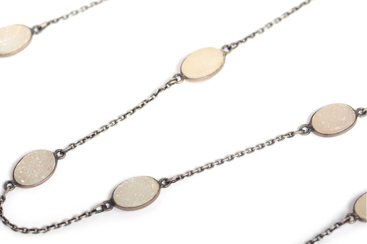 Gargantilla "VICTORIAN" en plata .925 con calcedonias (29176)