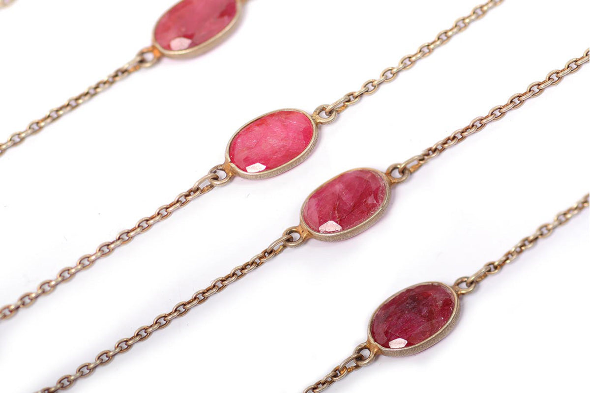 Collar "RED VICTORIAN" plata .925 (29188)