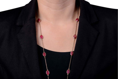 Collar "RED VICTORIAN" plata .925 (29188)
