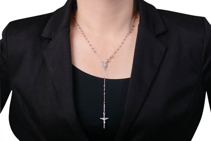 Gargantilla Rosario En Plata .925 Multicolor (M30211)