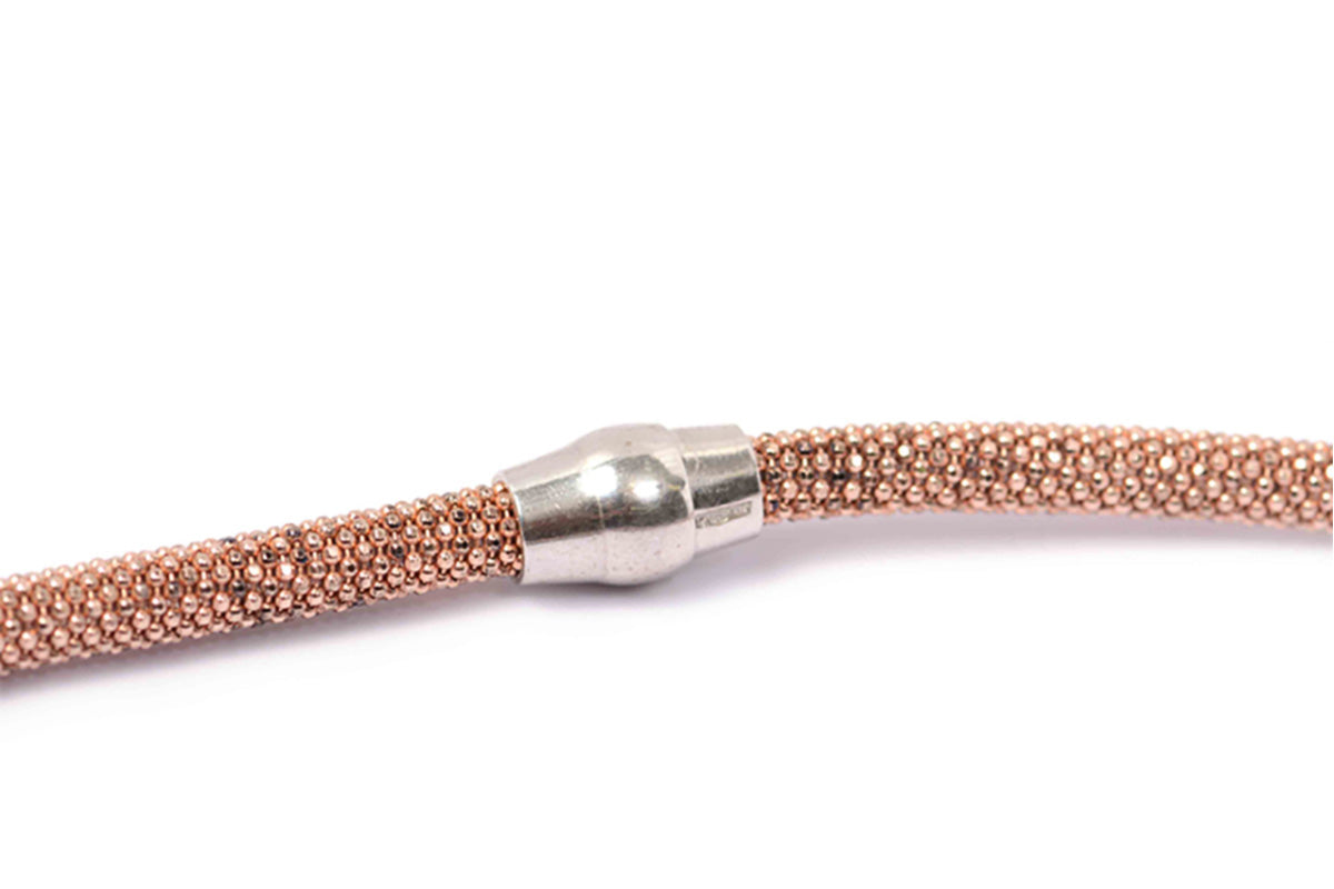 Gargantilla Plata .925 color Rosa de 3mm (M30215)