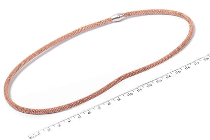 Gargantilla Plata .925 color Rosa de 3mm (M30215)